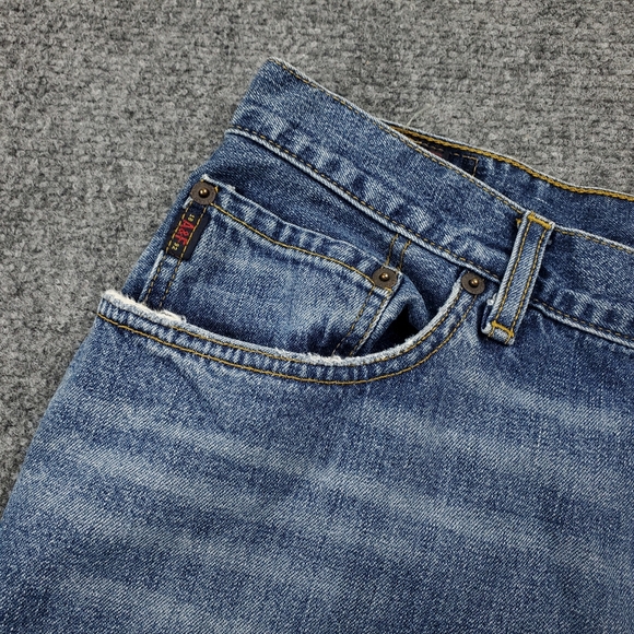 Vintage Abercrombie Fitch Jeans 32x32 Y2K Low Rise Bootcut Stone Wash Distressed - Picture 7 of 15